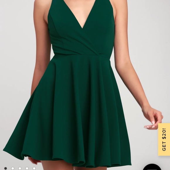 Wonder Whirl Dark Green Twist Back Skater
Dress from Lulus - Picture 5 of 6